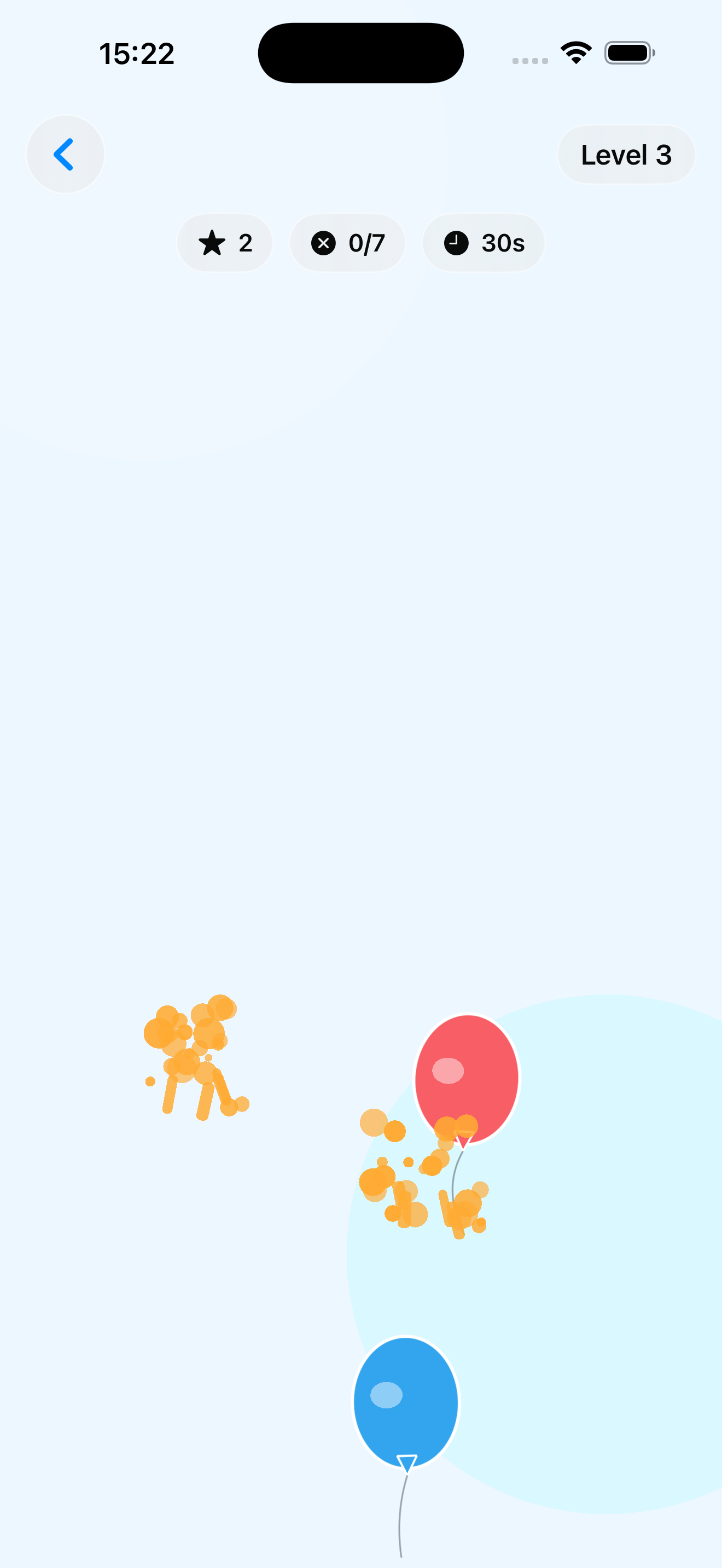 Balloon Popop gameplay screen