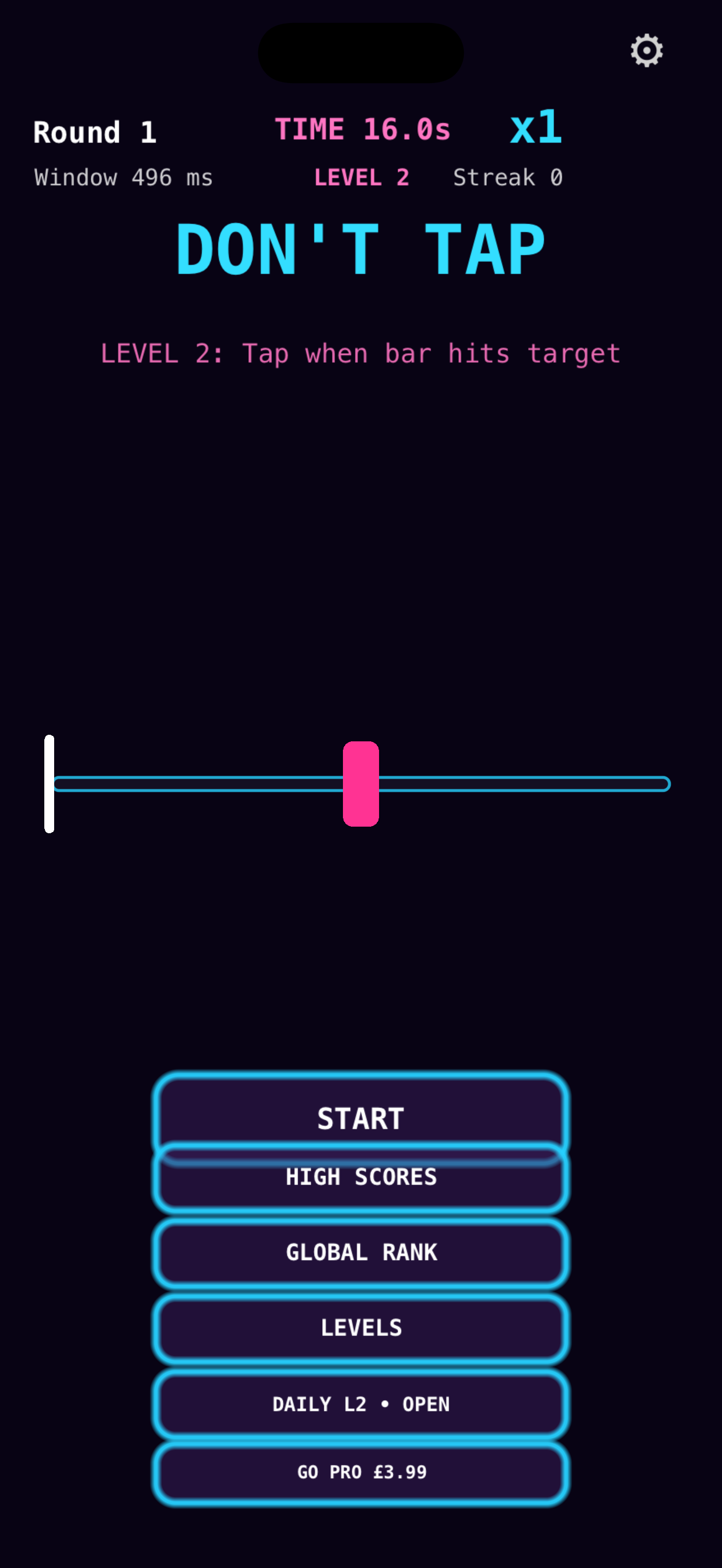 Don't Tap loading sequence